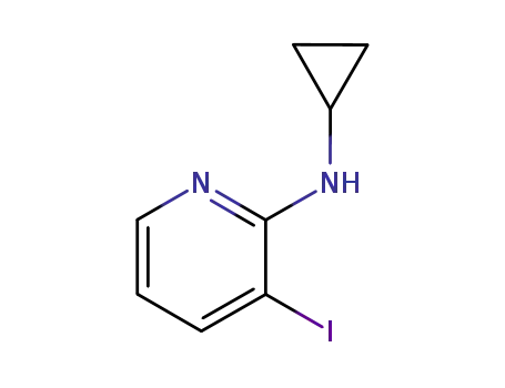 Molecular Structure of 214074-22-3 (CYCLOPROPYL-(3-IODO-PYRIDIN-2-YL)-AMINE)