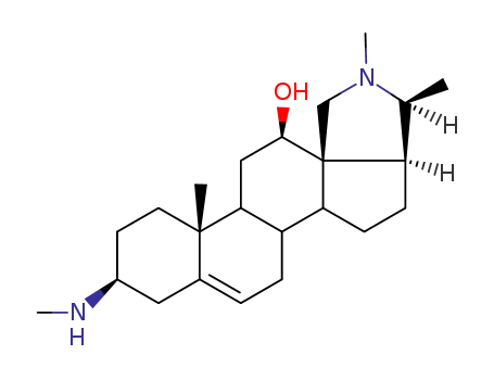 Molecular Structure of 2842-93-5 (3β-(Methylamino)conanin-5-en-12β-ol)