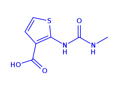 Molecular Structure of 213390-61-5 (3-Thiophenecarboxylicacid,2-[[(methylamino)carbonyl]amino]-(9CI))