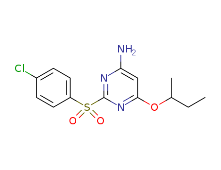 4-Pyrimidinamine,2-[(4-chlorophenyl)sulfonyl]-6-(1-methylpropoxy)-