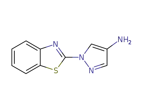 Molecular Structure of 28469-10-5 (Benzothiazole, 2-(4-aminopyrazol-1-yl)- (8CI))