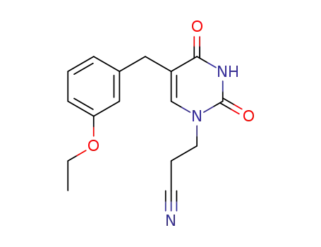 3-[5-(3-ethoxybenzyl)-2,4-dioxo-3,4-dihydropyrimidin-1(2H)-yl]propanenitrile
