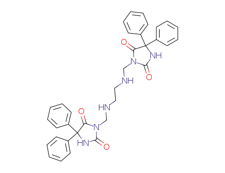 Molecular Structure of 21322-39-4 (3,3'-(Ethylenebisiminobismethylene)bis(5,5-diphenyl-2,4-imidazolidinedione))