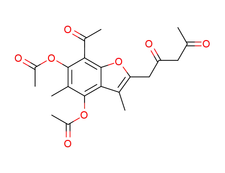 1-(4,6-diacetoxy-7-acetyl-3,5-dimethyl-benzofuran-2-yl)-pentane-2,4-dione