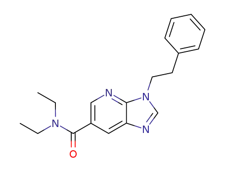 Molecular Structure of 2813-84-5 (N,N-Diethyl-3-(2-phenylethyl)-3H-imidazo[4,5-b]pyridine-6-carboxamide)
