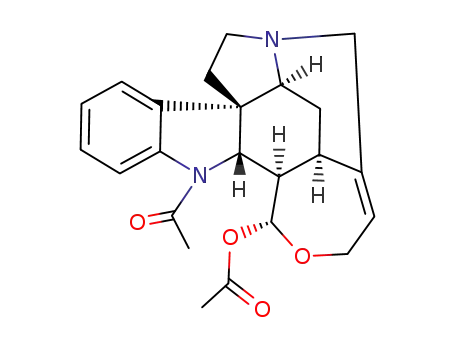 Molecular Structure of 2864-87-1 ((17R)-1-Acetyl-19,20-didehydro-17,18-epoxycuran-17-ol acetate)