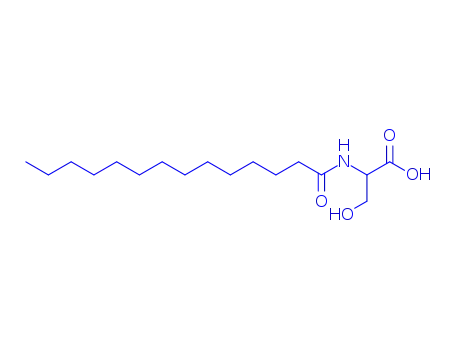 Molecular Structure of 21394-57-0 (N-Myristoyl-L-serine)