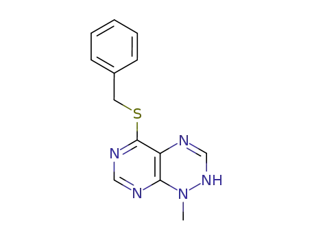 Molecular Structure of 31791-01-2 (5-(benzylsulfanyl)-1-methyl-1,2-dihydropyrimido[5,4-e][1,2,4]triazine)