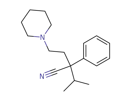 Molecular Structure of 2809-50-9 (2-Phenyl-2-(2-piperidinoethyl)-3-methylbutyronitrile)