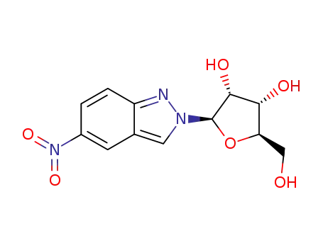 Molecular Structure of 28083-99-0 (5-nitro-2-pentofuranosyl-2H-indazole)