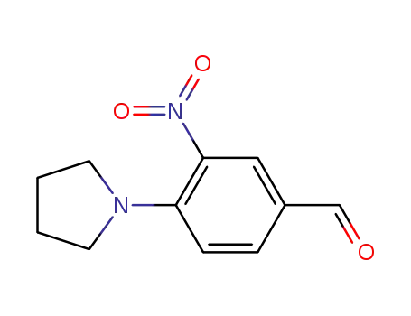 Molecular Structure of 284679-97-6 (3-Nitro-4-(1-pyrrolidino)benzaldehyde)