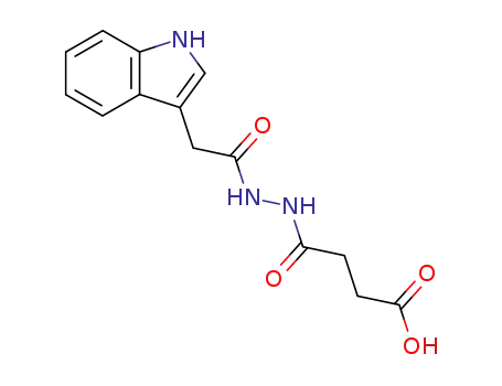 Molecular Structure of 28558-68-1 (4-[2-(1H-indol-3-ylacetyl)hydrazinyl]-4-oxobutanoic acid)