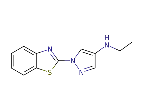 2-[4-(エチルアミノ)-1H-ピラゾール-1-イル]ベンゾチアゾール