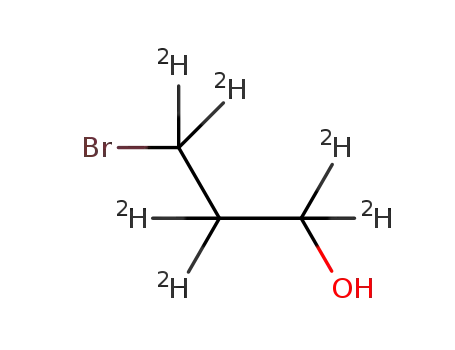 Molecular Structure of 284474-43-7 (3-BROMO-1-PROPAN-D6-OL)