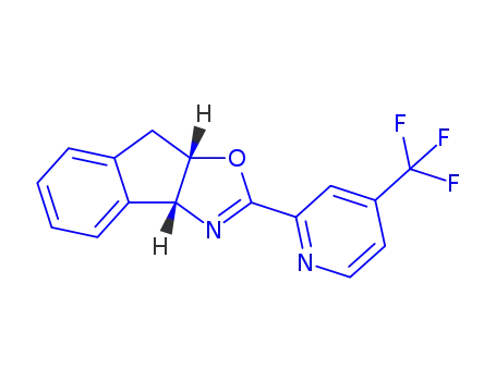 Molecular Structure of 2126903-00-0 ((3aR,8aS)-2-(4-(trifluoromethyl)pyridin-2-yl)-8,8a-dihydro-3aH-indeno[1,2-d]oxazole)