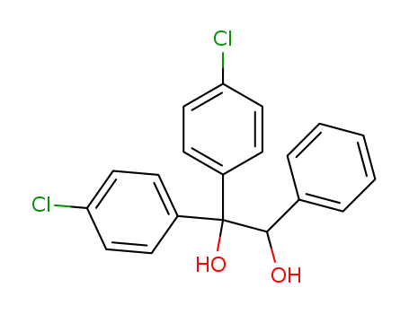 Molecular Structure of 28192-00-9 (1,1-bis(4-chlorophenyl)-2-phenyl-ethane-1,2-diol)