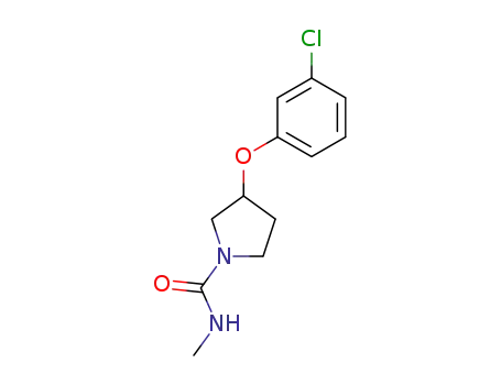 Molecular Structure of 28482-91-9 (3-(3-chlorophenoxy)-N-methylpyrrolidine-1-carboxamide)