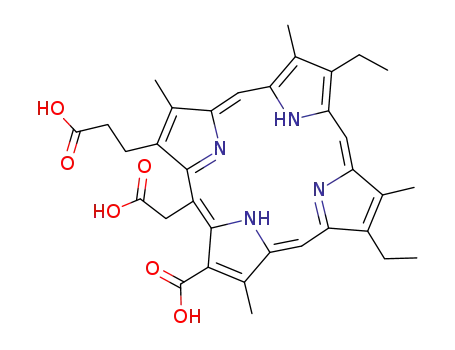 21H,23H-Porphine-2-propanoicacid, 18-carboxy-20-(carboxymethyl)-8,13-diethyl-3,7,12,17-tetramethyl- (9CI)