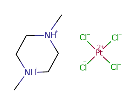 Molecular Structure of 209906-07-0 ([N,N'-dimethylpiperazinium]<sup>(2+)</sup>[PtCl<sub>4</sub>]<sup>(2-)</sup>)