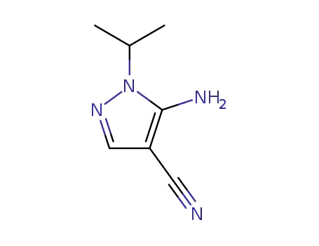 Molecular Structure of 21254-23-9 (1H-Pyrazole-4-carbonitrile,5-amino-1-(1-methylethyl)-(9CI))