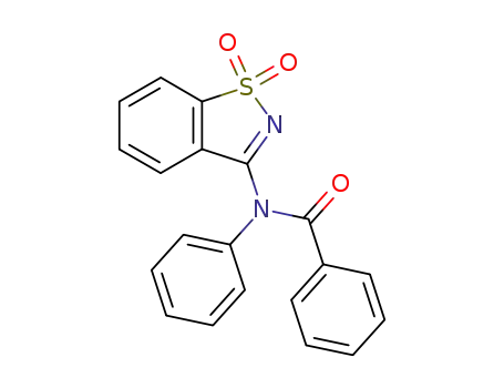 Molecular Structure of 21387-30-4 (3-(Benzoylphenylamino)-1,2-benzisothiazole 1,1-dioxide)