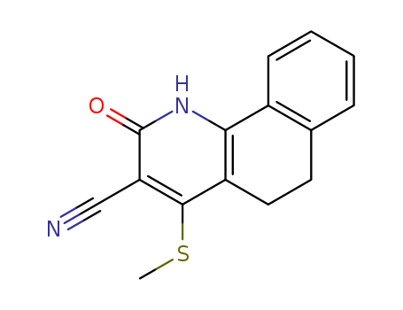 Benzo[h]quinoline-3-carbonitrile,1,2,5,6-tetrahydro-4-(methylthio)-2-oxo- cas  28559-55-9