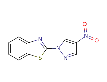 Molecular Structure of 28571-44-0 (2-(4-nitro-pyrazol-1-yl)-benzothiazole)