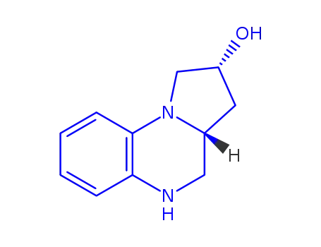 Molecular Structure of 214143-87-0 (Pyrrolo[1,2-a]quinoxalin-2-ol, 1,2,3,3a,4,5-hexahydro-, (2S,3aR)- (9CI))