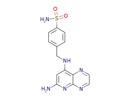 Molecular Structure of 21271-87-4 (4-{[(6-aminopyrido[2,3-b]pyrazin-8-yl)amino]methyl}benzenesulfonamide)