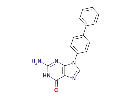 Molecular Structure of 21318-94-5 (2-amino-9-(biphenyl-4-yl)-3,9-dihydro-6H-purin-6-one)