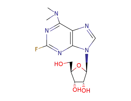 Molecular Structure of 28360-96-5 (2-fluoro-N,N-dimethyl-9-pentofuranosyl-9H-purin-6-amine)