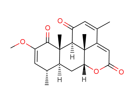 Molecular Structure of 139092-14-1 ((6aR,7aS,8S,11aS,11bS,11cR)-10-Methoxy-3,8,11a,11c-tetramethyl-6a,7a,8,11a,11b,11c-hexahydro-7H-6-oxa-benzo[de]anthracene-1,5,11-trione)