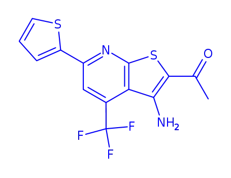 1-[3-Amino-6-(2-thienyl)-4-(trifluoromethyl)thieno[2,3-b]pyridin-2-yl]ethan-1-one
