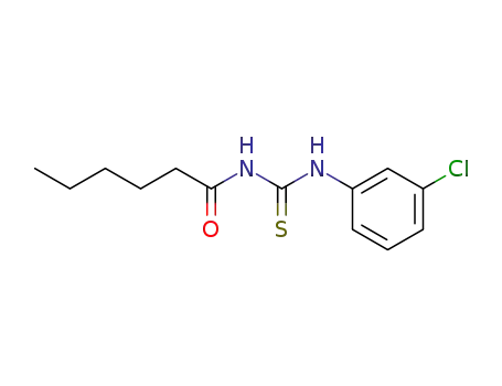 Molecular Structure of 21257-59-0 (N-(3-Chlor-phenyl)-N'-hexanoyl-thioharnstoff)