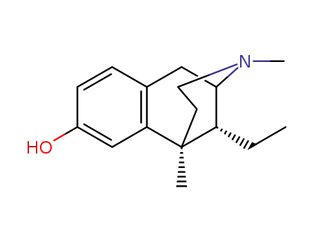 Molecular Structure of 64043-30-7 ((2S,6R,11S)-11-ethyl-3,6-dimethyl-1,2,3,4,5,6-hexahydro-2,6-methano-3-benzazocin-8-ol)
