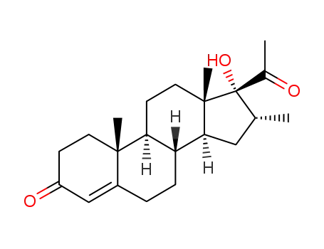 Molecular Structure of 2868-02-2 (16α-Methyl-17-hydroxyprogesterone)