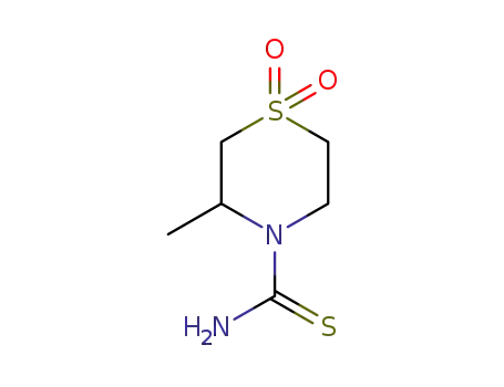 Molecular Structure of 21429-09-4 (4-Thiomorpholinecarboxamide,  3-methylthio-,  1,1-dioxide  (8CI))