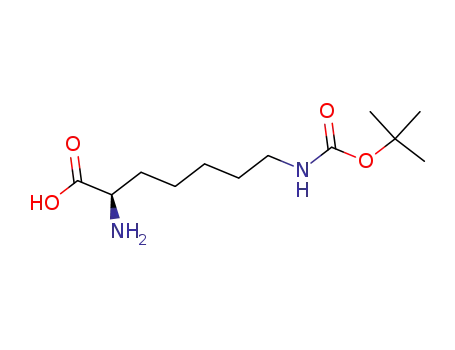 Molecular Structure of 117833-90-6 ((R)-2-amino-7-(Boc-amino)heptanoic acid)
