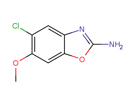 Molecular Structure of 2139-00-6 (5-chloro-6-methoxy-benzooxazol-2-amine)