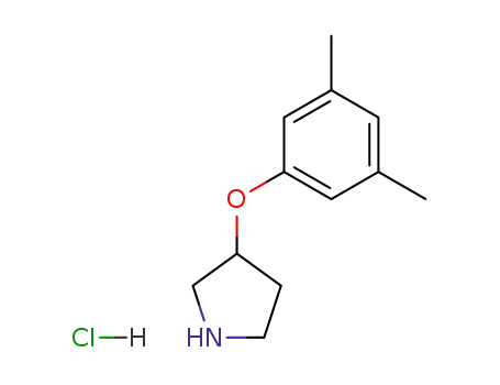 Molecular Structure of 28491-05-6 (3-(3,4-DIMETHYLPHENOXY)PYRROLIDINE HYDROCHLORIDE)