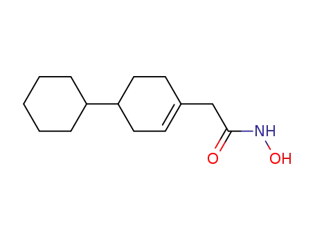 Molecular Structure of 28673-66-7 (2-(4-cyclohexyl-1-cyclohexenyl)-N-hydroxy-acetamide)