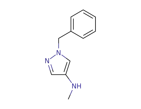 Molecular Structure of 28466-70-8 (1-Benzyl-N-methyl-1H-pyrazol-4-amine)