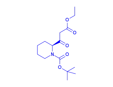 Molecular Structure of 287107-84-0 ((2S)-1-BOC-BETA-OXO-2-PIPERIDINEPROPANOIC ACID ETHYL ESTER)