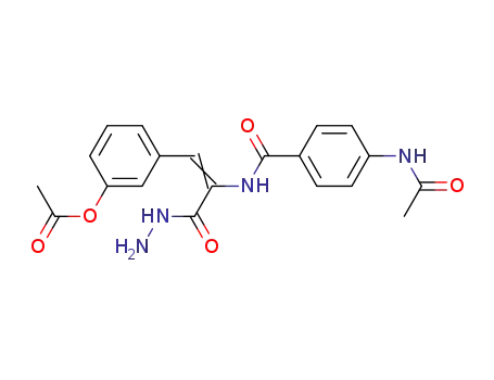 alpha-(p-Acetamidobenzamido)-m-hydroxycinnamic acid hydrazide acetate (ester)