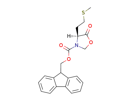 Molecular Structure of 84000-02-2 ((4S)-3-(9-fluorenylmethyloxycarbonyl)-4-<2-(methylthio)ethyl>-5-oxooxazolidine)