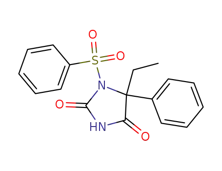 1-(フェニルスルホニル)-5-エチル-5-フェニル-2,4-イミダゾリジンジオン