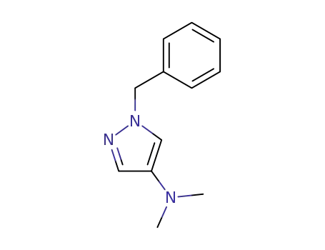 Molecular Structure of 28466-10-6 (1-Benzyl-N,N-dimethyl-1H-pyrazol-4-amine)