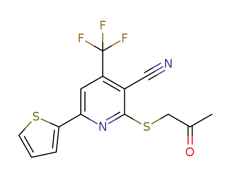 2-(2-oxopropylthio)-4-(trifluoromethyl)-6-(thiophen-2-yl)pyridine-3-carbonitrile