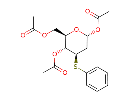 .beta.-D-arabino-Hexopyranose, 2-deoxy-3-S-phenyl-3-thio-, triacetate
