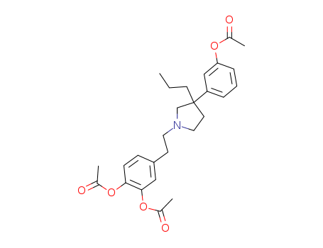 4-(2-(3-(m-Hydroxyphenyl)-3-propyl-1-pyrrolidinyl)ethyl)pyrocatechol t riacetate